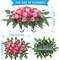 Artificial Cemetery Flower Saddle – Pink Rose Headstone Memorial Flowers for Grave & Tombstone Outdoor Decorations
